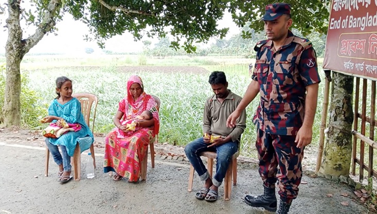 মুজিবনগর সীমান্তে শিশুসহ একই পরিবারের চার জনকে পুশব্যাক