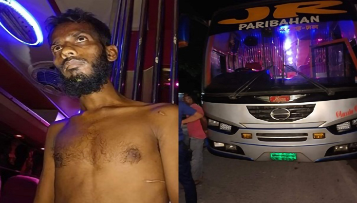 মেহেরপুরে পাগল সেজে বাস চুরির অপচেষ্টা