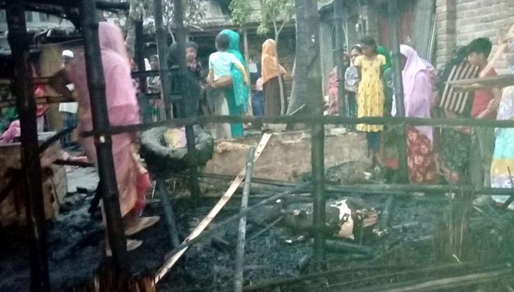 গাংনীতে অগ্নীকান্ডে গরু-ছাগলসহ মালামাল পুড়ে ভষ্মিভূত