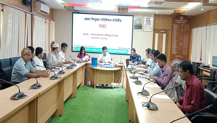 মেহেরপুরে শিশু শ্রম পরিবীক্ষণ কমিটির সভা