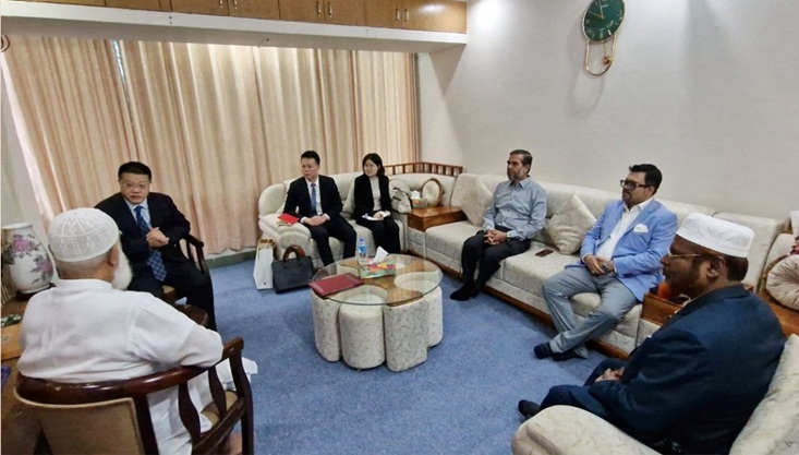 জামায়াত আমিরের কার্যালয়ে চীনের রাষ্ট্রদূত