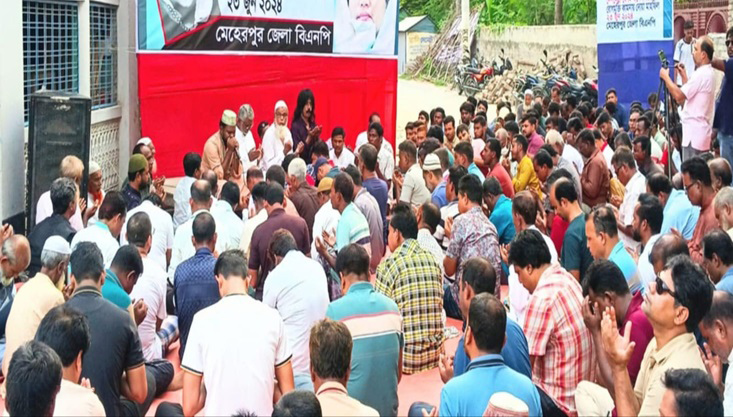 বেগম জিয়ার সুস্থতা কামনায় মেহেরপুর বিএনপির দোয়া মাহফিল