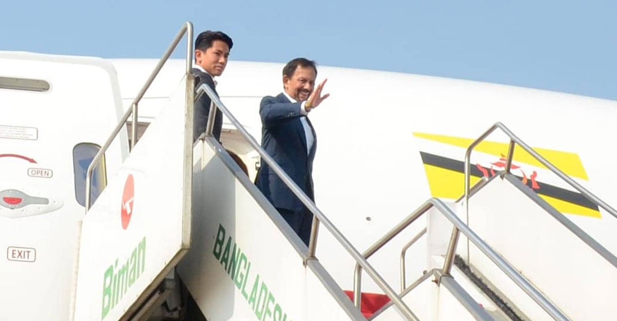 সফর শেষে ঢাকা ত্যাগ করলেন ব্রুনাইয়ের সুলতান