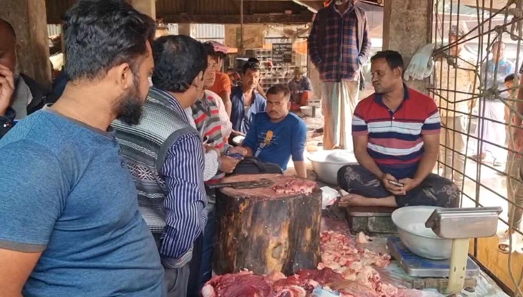 গাংনীতে দুই মাংস ব্যবসায়ীকে জরিমানা