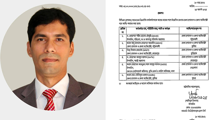 মেহেরপুরের নতুন ডিসি ড. মোহাম্মদ আবদুল ছালাম