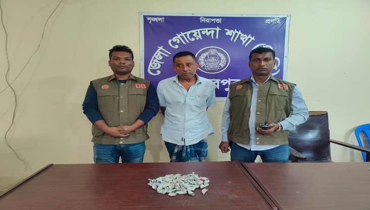মেহেরপুরে গাঁজাসহ এক মাদক ব্যবসায়ী গ্রেফতার