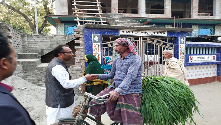 আমদহ ইউপি নির্বাচনে চেয়ারম্যান প্রার্থী হিরার গণসংযোগ