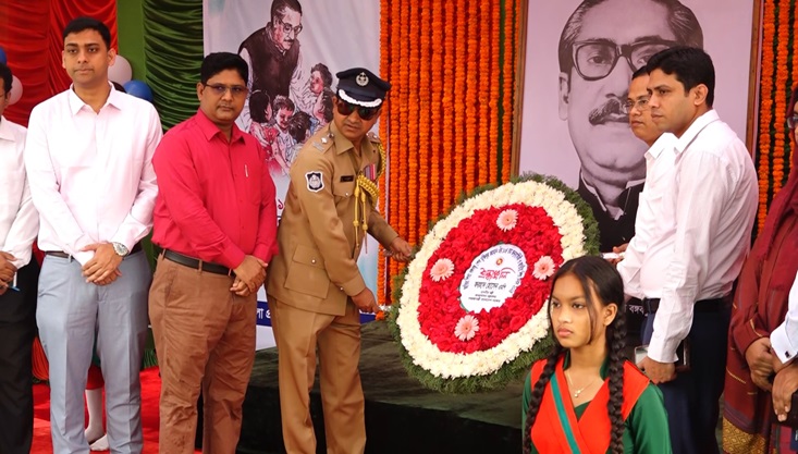 মেহেরপুরে বঙ্গবন্ধুর ১০৪ তম জন্মদিন ও জাতীয় শিশু দিবস পালিত