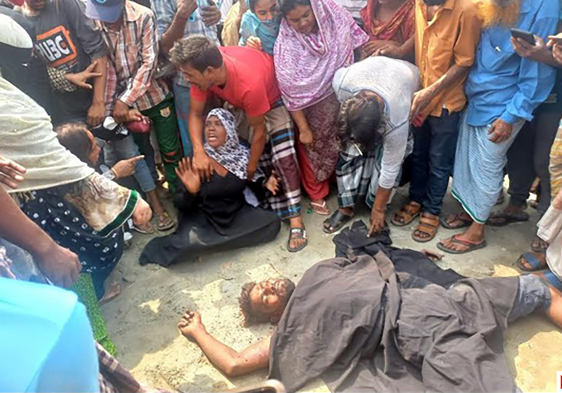 ইসদাইরে প্রকাশ্য দিবালোকে গ্যাস সিলিন্ডার ব্যবসায়িকে কুপিয়ে হত্যা