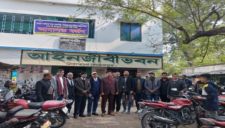 মেহেরপুরে জাতীয়তাবাদী আইনজীবীদের আদালত বর্জন