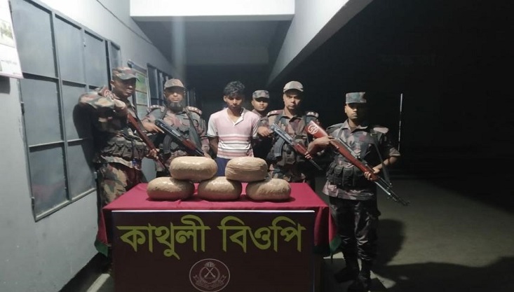 মেহেরপুরে ১০ কেজি গাঁজাসহ মাদক কারবারী আটক