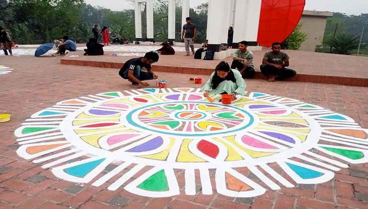 ইবিতে চলছে একুশের শেষ মুহূর্তের প্রস্তুতি