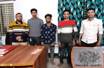 মেহেরপুরে ৯৯ পুরিয়া হেরোইনসহ ২ মাদক ব্যবসায়ী গ্রেফতার