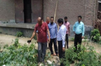 গাংনী সাব রেজিস্ট্রারের কার্যালয়ের নতুন ভবনের নির্মাণ স্থান পরিদর্শন