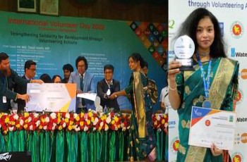 ইন্টারন্যাশনাল ভলান্টিয়ার'স এওয়ার্ড পেলেন মেহেরপুরের প্রিয়াঙ্কা