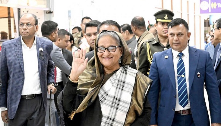 পাঁচ দিনের সফর শেষে প্রধানমন্ত্রী দেশে ফিরেছেন