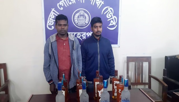মেহেরপুরে বিদেশি মদসহ আটক দুই