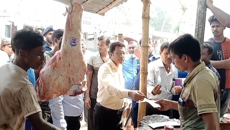 মেহেরপুরে ৬ মাংস বিক্রেতাকে জরিমানা